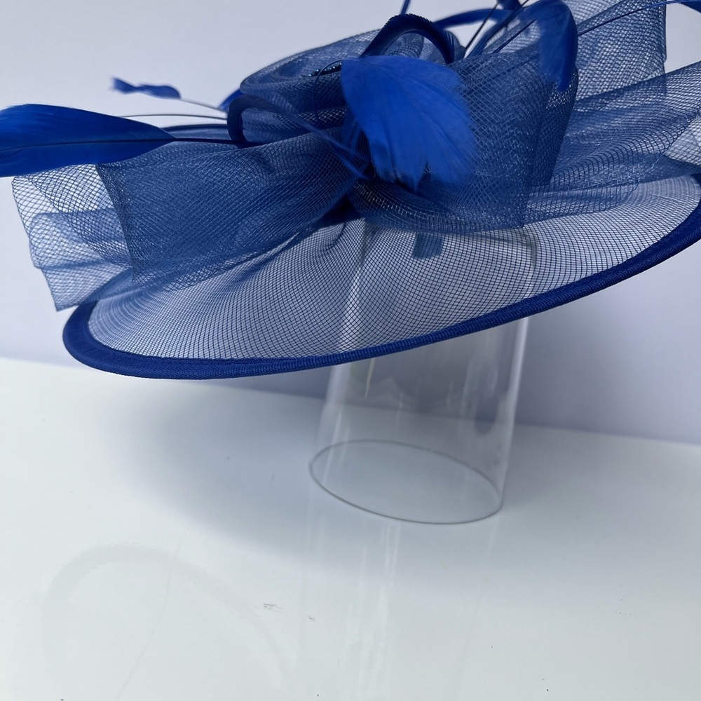 NEW Fascinator Royal Blue Hat - Picture 12 of 12